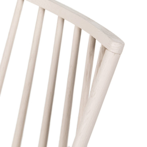 Lewis Windsor Chair, Off White + Shorn Sheepskin Cushion