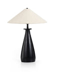 Innes Tapered Shade Table Lamp - Matte Black Cast Aluminum