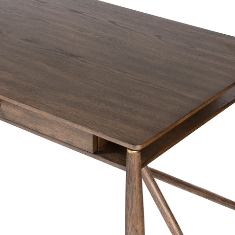 Markia Desk - Aged Oak Veneer