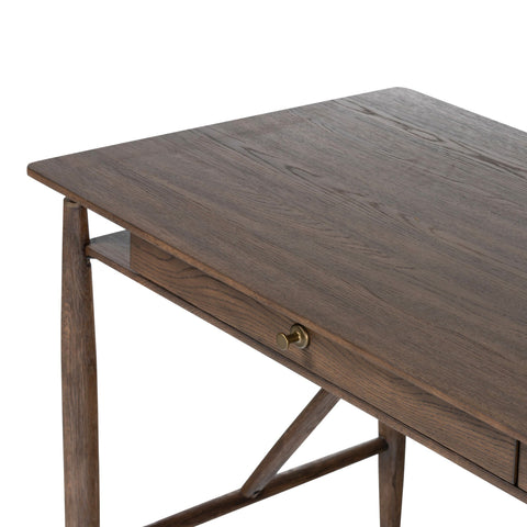 Markia Desk - Aged Oak Veneer