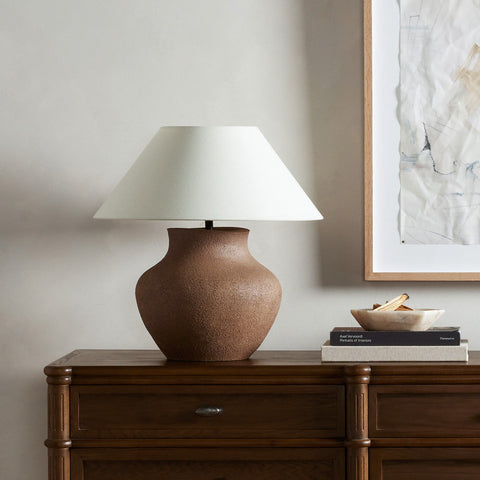 Parma Table Lamp - Textured Dark Sand Porcelain