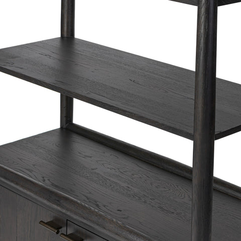 Glenview Bookcase - Smoked Black Oak