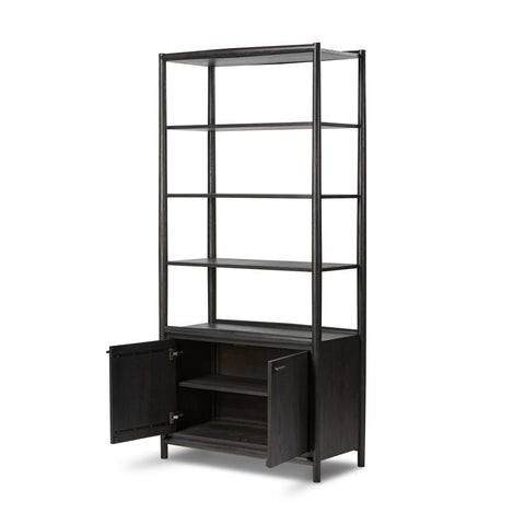 Glenview Bookcase - Smoked Black Oak