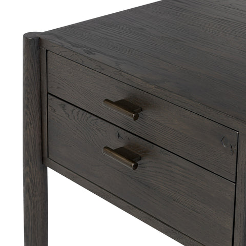 Glenview Desk - Cracked Smoked Black Veneer