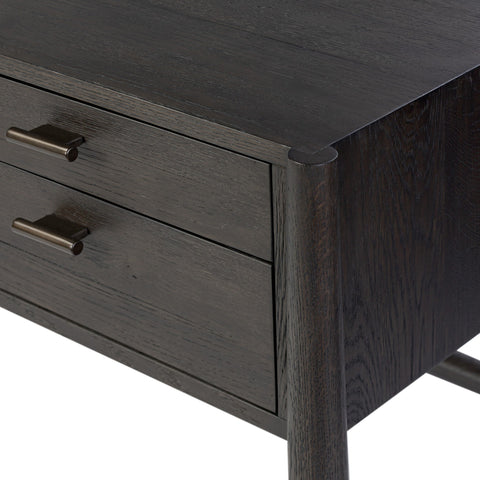 Glenview Desk - Cracked Smoked Black Veneer