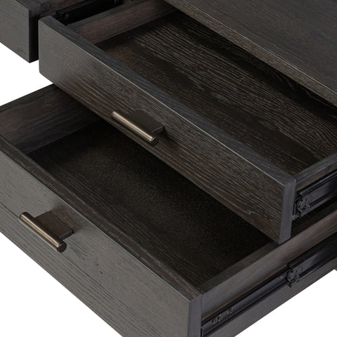 Glenview Desk - Cracked Smoked Black Veneer