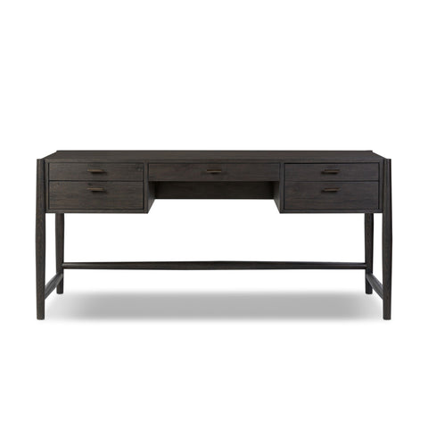 Glenview Desk - Cracked Smoked Black Veneer