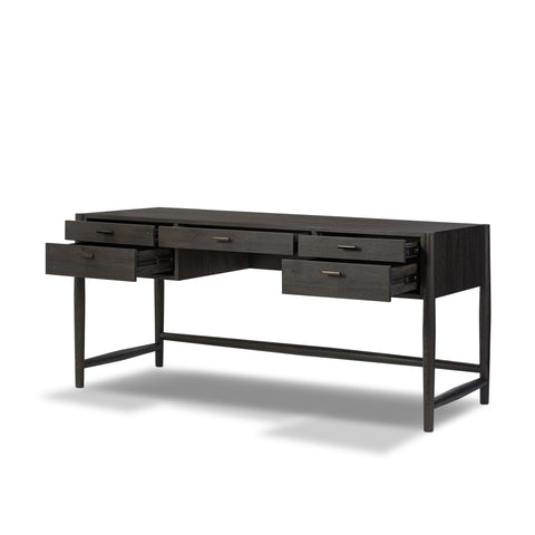 Glenview Desk - Cracked Smoked Black Veneer