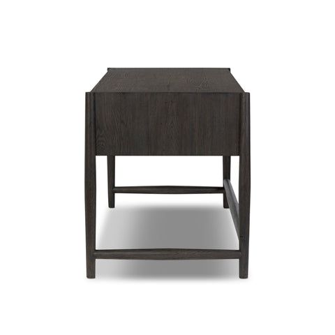 Glenview Desk - Cracked Smoked Black Veneer