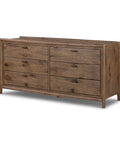 Glenview 6 Drawer Dresser - Weathered Oak Veneer