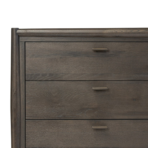 Glenview 6 Drawer Dresser - Cracked Smoked Black Veneer