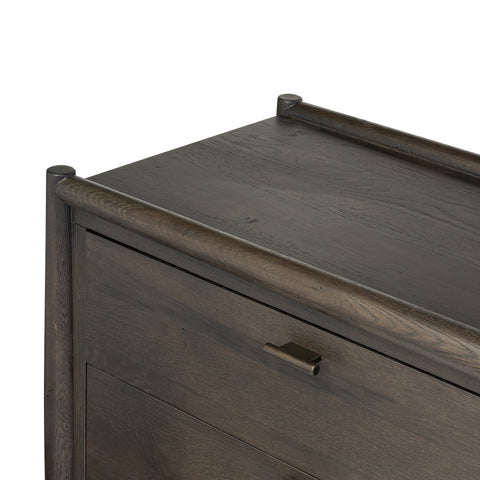 Glenview 6 Drawer Dresser - Cracked Smoked Black Veneer