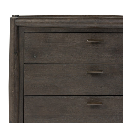 Glenview Nightstand - Cracked Smoked Black Veneer