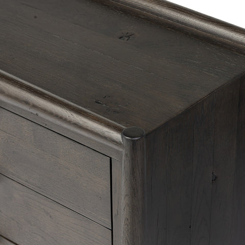 Glenview Nightstand - Cracked Smoked Black Veneer