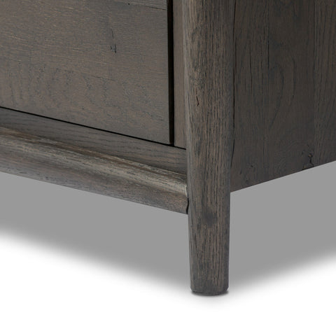 Glenview Nightstand - Cracked Smoked Black Veneer