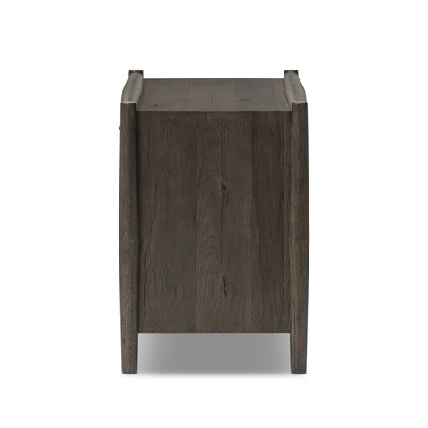 Glenview Nightstand - Cracked Smoked Black Veneer