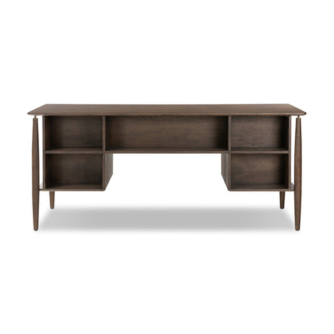 Markia Executive Desk - Aged Oak Veneer