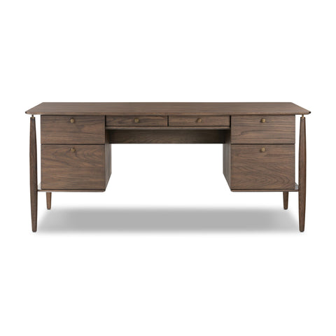 Markia Executive Desk - Aged Oak Veneer