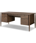 Markia Executive Desk - Aged Oak Veneer