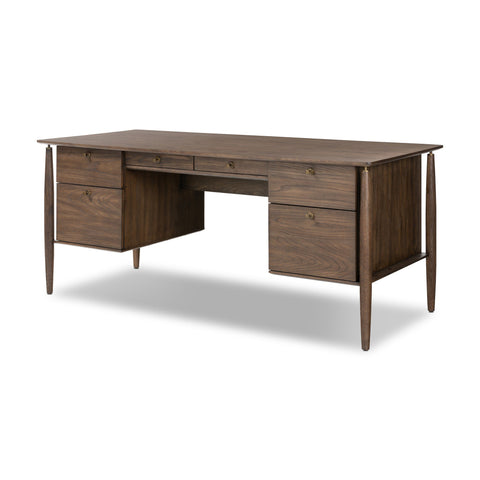 Markia Executive Desk - Aged Oak Veneer