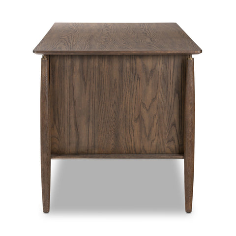 Markia Executive Desk - Aged Oak Veneer