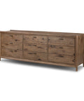 Glenview 9 Drawer Dresser - Weathered Oak Veneer