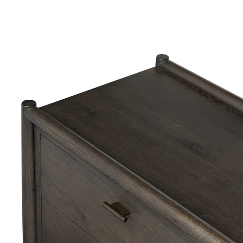 Glenview 9 Drawer Dresser - Cracked Smoked Black Veneer