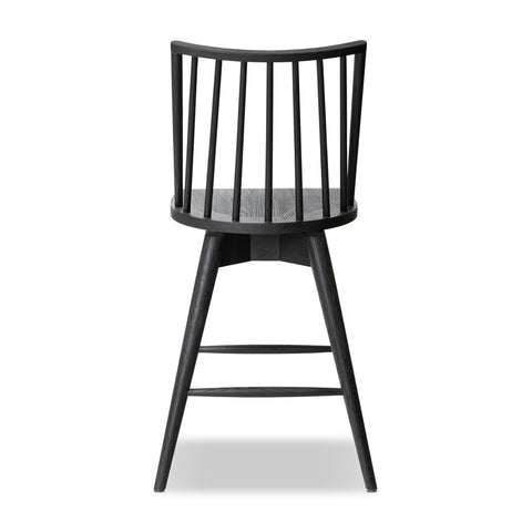 Lewis Windsor Swivel Counter Stool, Black Oak