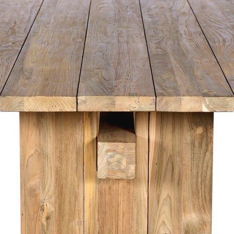 Brandy Outdoor Dining Table-92" - Reclaimed Natural FSC