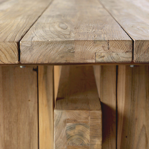 Brandy Outdoor Dining Table-92" - Reclaimed Natural FSC