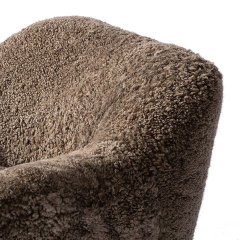 Julius Swivel Chair - Taupe Shearling