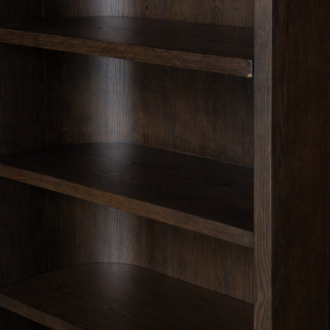 Lockhart Bookcase - Rubbed Black Oak Solid