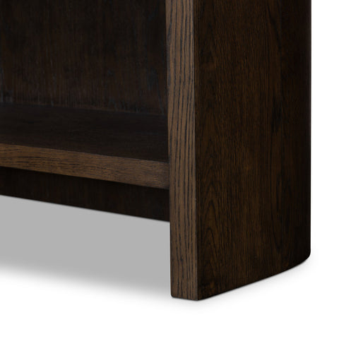 Lockhart Bookcase - Rubbed Black Oak Solid