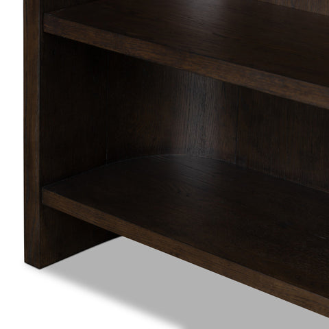 Lockhart Bookcase - Rubbed Black Oak Solid