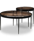 Yoko Nesting Tables - Smoked Brown Cast Glass