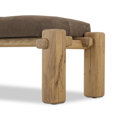 Marcia Accent Bench - Nubuck Cigar