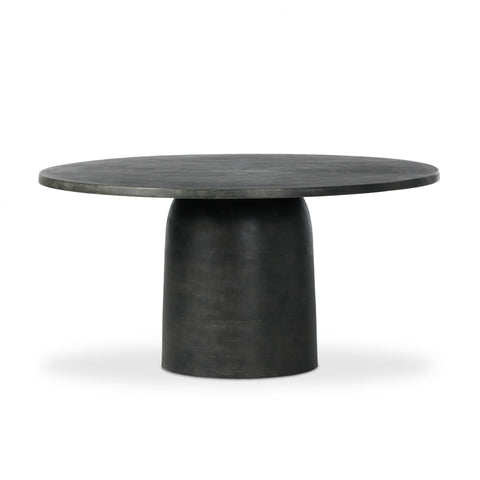 Basil Outdoor Dining Table 60" - Aged Grey