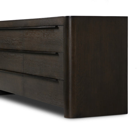 Bruce 6 Drawer Dresser - Espresso Oak Veneer