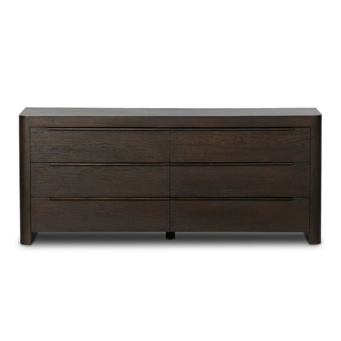 Bruce 6 Drawer Dresser - Espresso Oak Veneer