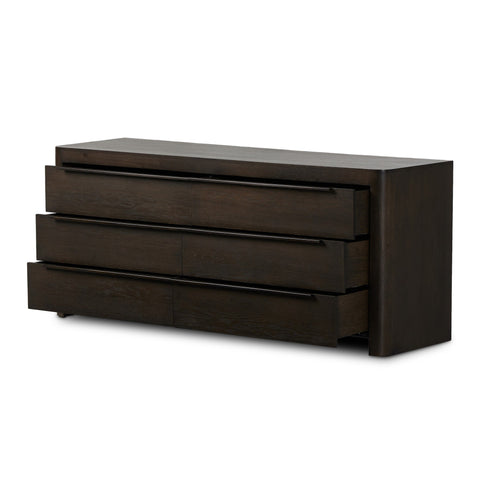 Bruce 6 Drawer Dresser - Espresso Oak Veneer