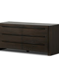 Bruce 6 Drawer Dresser - Espresso Oak Veneer