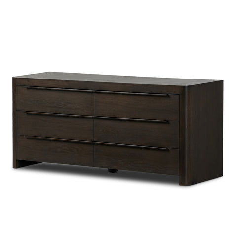 Bruce 6 Drawer Dresser - Espresso Oak Veneer