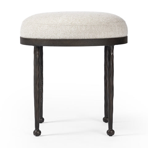 Corinne Accent Stool - Crete Pebble