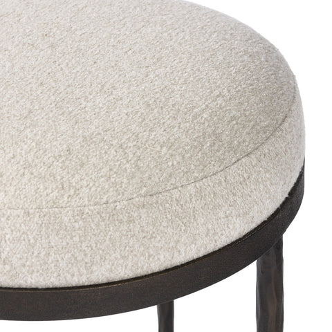 Corinne Accent Stool - Crete Pebble