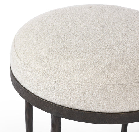 Corinne Accent Stool - Crete Pebble