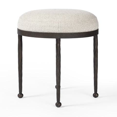 Corinne Accent Stool - Crete Pebble