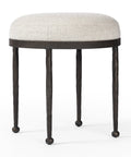 Corinne Accent Stool - Crete Pebble