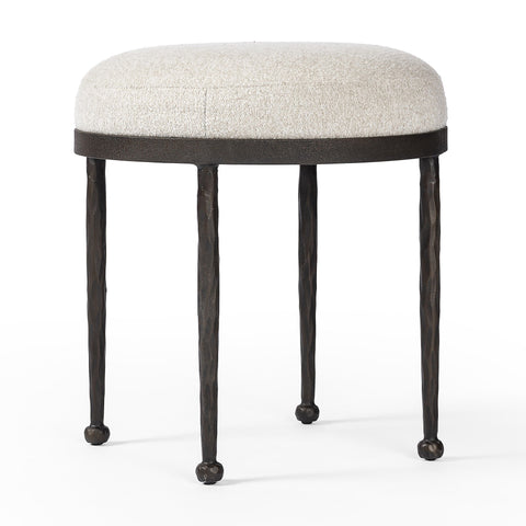 Corinne Accent Stool - Crete Pebble