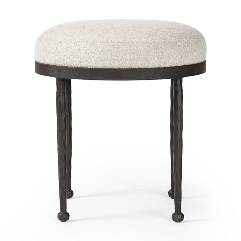 Corinne Accent Stool - Crete Pebble