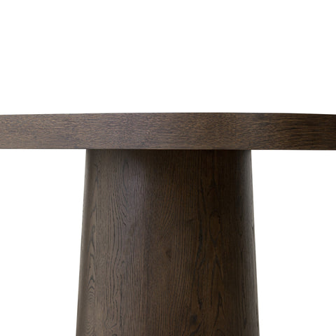 Valen Dining Table - Rustic Brown Oak Veneer